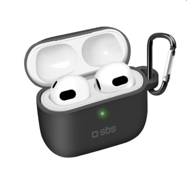 SBS Silikonové pouzdro pro Apple AirPods 3, černé