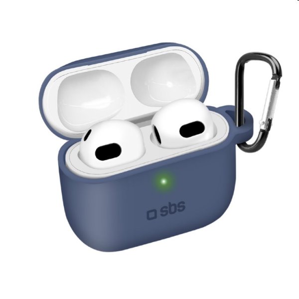 SBS Silikonové pouzdro pro Apple AirPods 3, modré