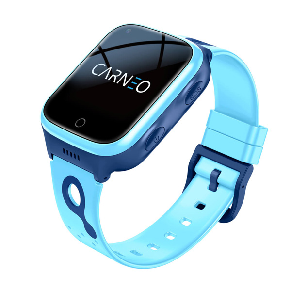 Dětské smart hodinky Carneo GUARDKID+ 4G Platinum, modré