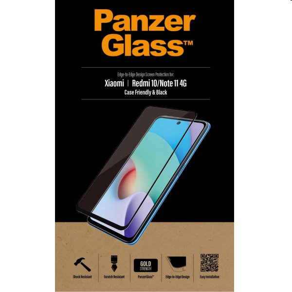 Ochranné temperované sklo PanzerGlass Case Friendly pro Xiaomi Redmi 10, black