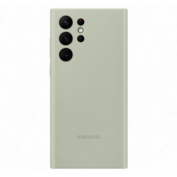Pouzdro Silicone Cover pro Samsung Galaxy S22 Ultra, olive green