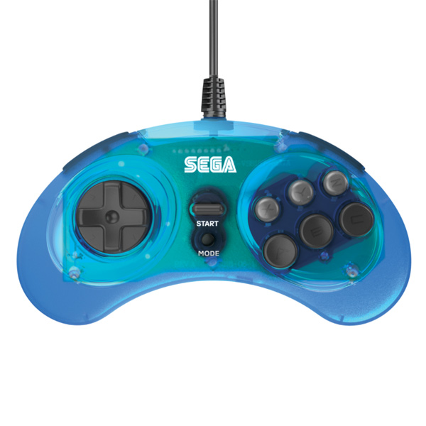 Retro-Bit SEGA MD 6-button Pad USB, modrý