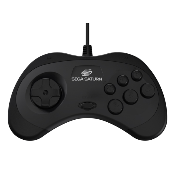 Retro-Bit SEGA Saturn pad, černý Retro-Bit SEGA Saturn pad, černý