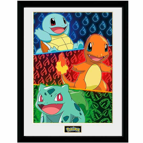 Zarámovaný plakát Starters (Pokémon)