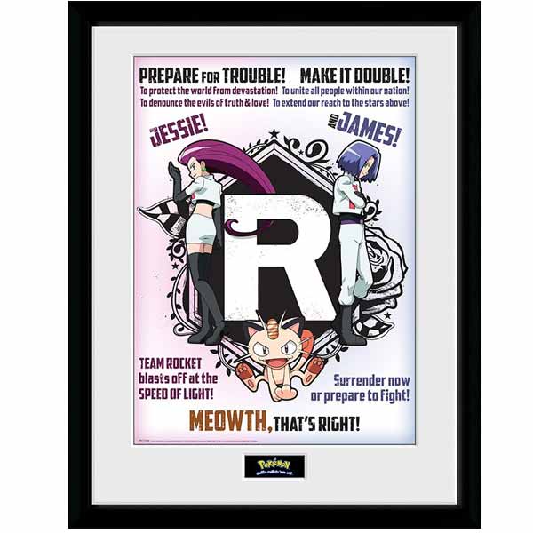 Zarámovaný plakát Team Rocket (Pokémon) Zarámovaný plakát Team Rocket (Pokémon)