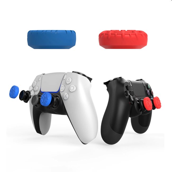 iPega P5029 PlayStation 4/5 controller cap set, red/blue