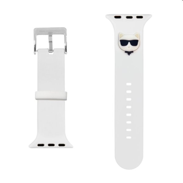 Karl Lagerfeld Choupette Head řemínek pro Apple Watch 38/40mm, white