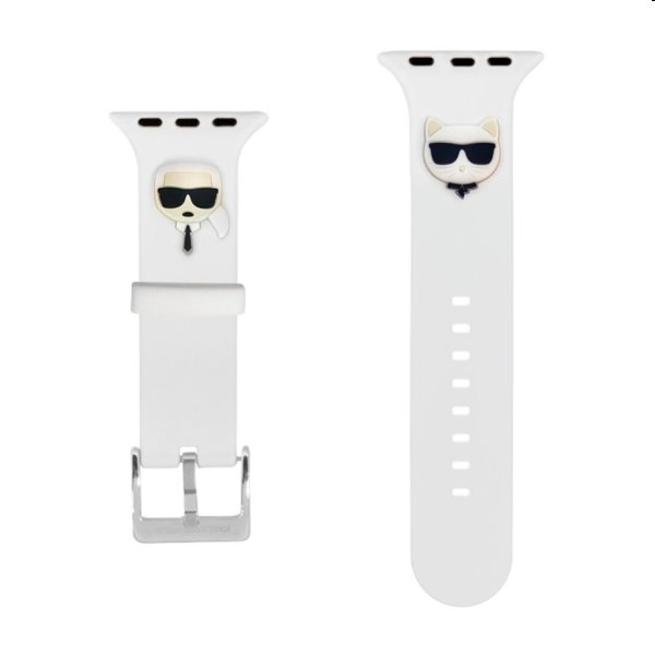 Karl Lagerfeld Karl and Choupette řemínek pro Apple Watch 38/40mm, white Karl Lagerfeld Karl and Choupette řemínek pro Apple Watch 38/40mm, white