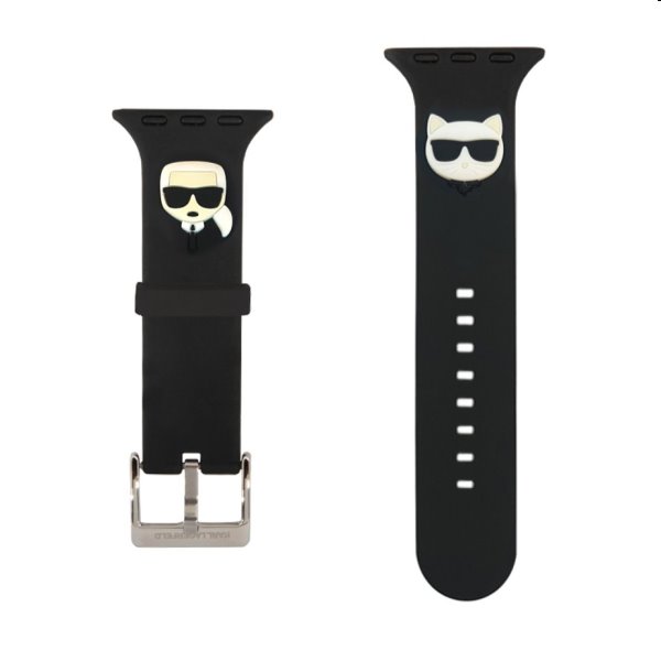 Karl Lagerfeld Karl and Choupette řemínek pro Apple Watch 38/40mm, black