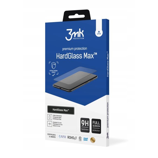 Ochranné sklo 3mk HardGlass Max Fingerprint pro Samsung Galaxy S22 Plus, black
