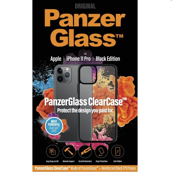 Pouzdro PanzerGlass ClearCase pro Apple iPhone 11 Pro, černé Pouzdro PanzerGlass ClearCase pro Apple iPhone 11 Pro, černé