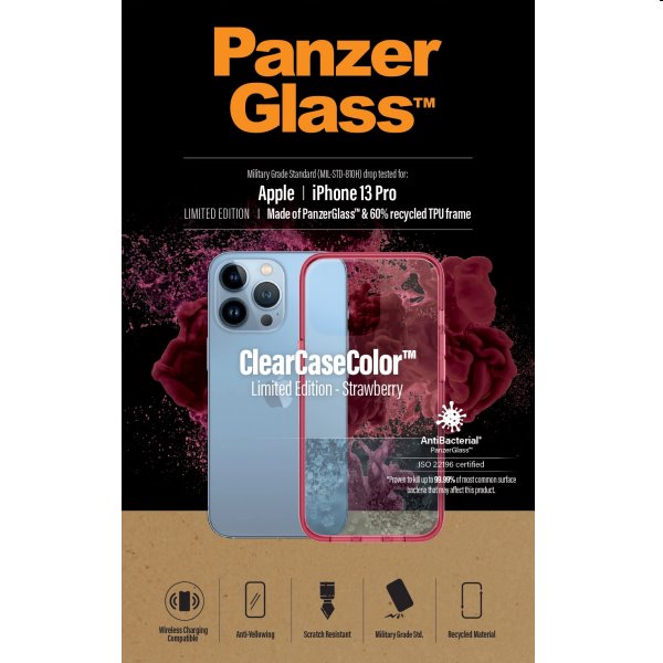 Pouzdro PanzerGlass ClearCaseColor AB pro Apple iPhone 13 Pro, růžové