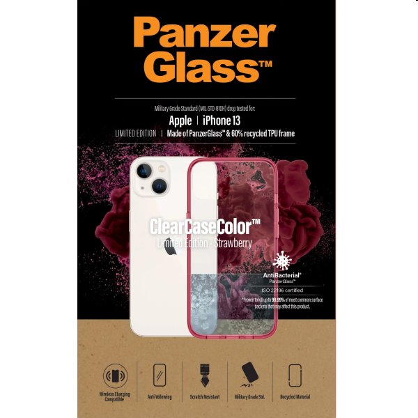 Pouzdro PanzerGlass ClearCaseColor AB pro Apple iPhone 13, růžové