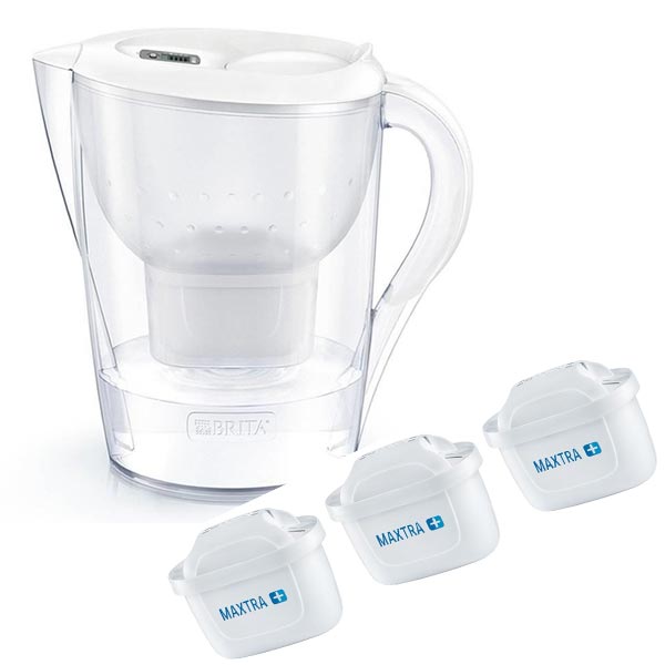 Brita Marella XL Memo filtrační konvice se 3 filtry MX+, bílá