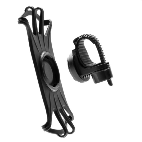 FIXED Bikee 2 odnímatelný silikonový držák mobilního telefonu na kolo, černý