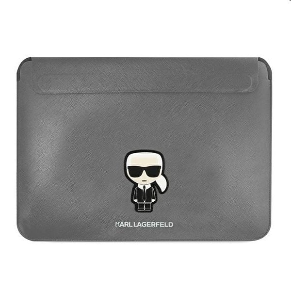 Karl Lagerfeld Saffiano Ikonik Computer Sleeve 16", silver Karl Lagerfeld Saffiano Ikonik Computer Sleeve 16", silver