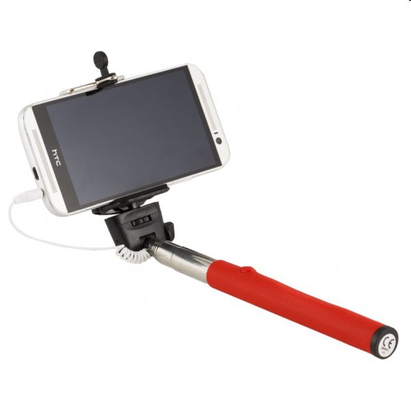 Omega Monopod Selfie Stick, červená