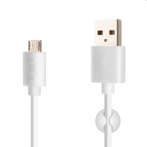 FIXED Datový a nabíjecí kabel USB/micro USB, 20 W, 2 m, bílý FIXED Datový a nabíjecí kabel USB/micro USB, 20 W, 2 m, bílý