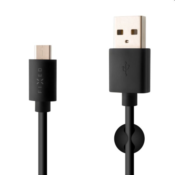 FIXED Datový a nabíjecí kabel USB/USB-C, USB 2.0, 60 W, 2 m, černý FIXED Datový a nabíjecí kabel USB/USB-C, USB 2.0, 60 W, 2 m, černý