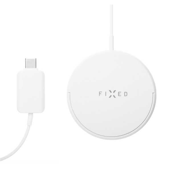 FIXED MagPad Stolní nabíječka s podporou MagSafe, 15 W, bílá FIXED MagPad Stolní nabíječka s podporou MagSafe, 15 W, bílá