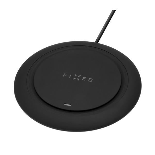 FIXED Pad Podložka pro rýchle bezdrátové nabíjení telefonu, 10 W, černé