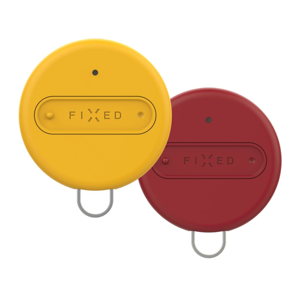 FIXED Sense Smart tracker, dvojbalení, žlutá a červená