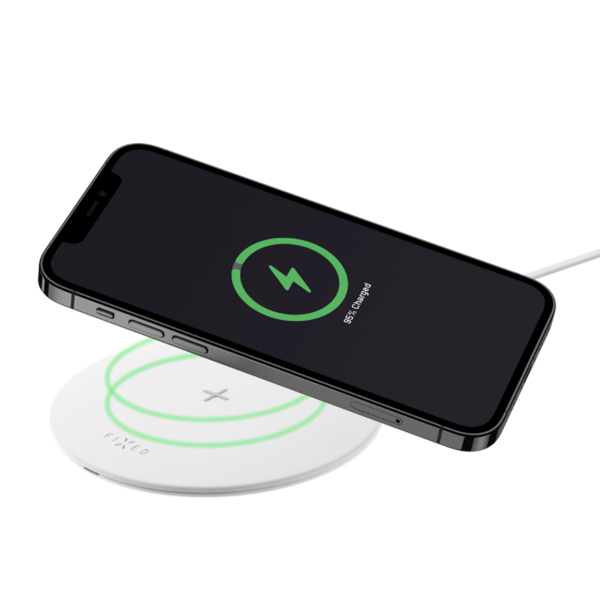 FIXED SlimPad Podložka pro rýchlé bezdrátové nabíjení telefonu, 15 W, bílá FIXED SlimPad Podložka pro rýchlé bezdrátové nabíjení telefonu, 15 W, bílá