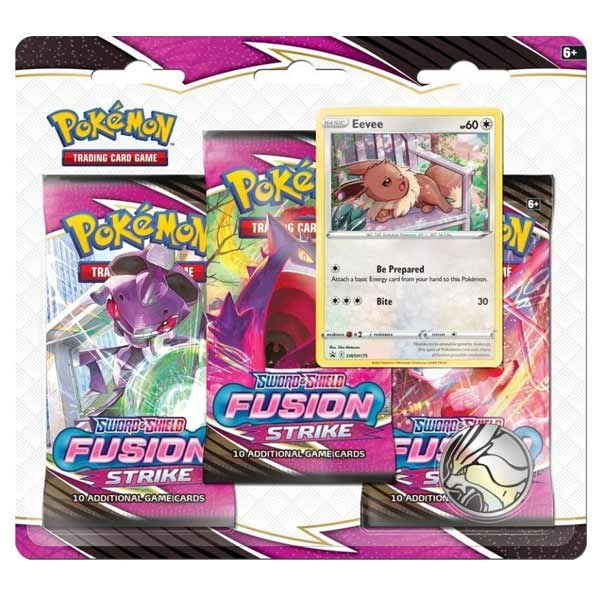 Kartová hra Pokémon TCG Sword & Shield 8 Fusion Strike 3 pack Blister Eevee (Pokémon)