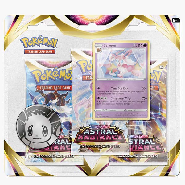 Kartová hra TGC Sword & Shield 10 Astral Radiance 3 Pack Blister Sylveon (Pokémon)