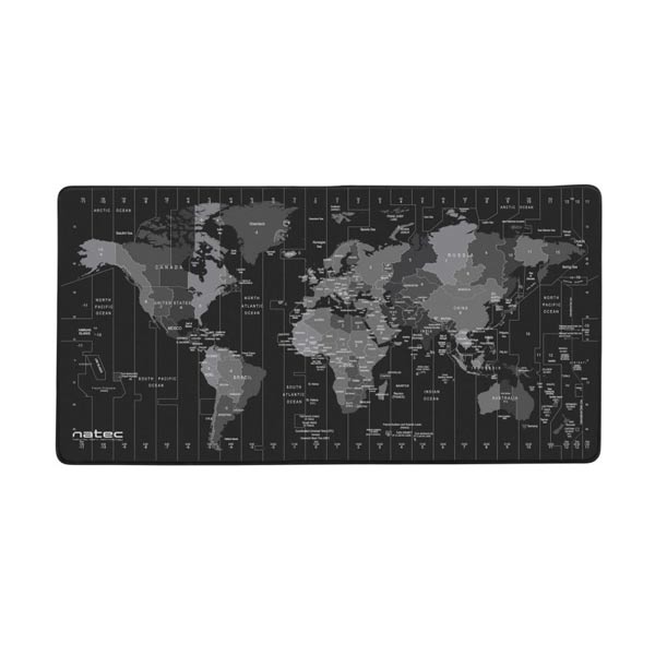 Maxi podložka Natec Maxi Mousepad Time Zone Map