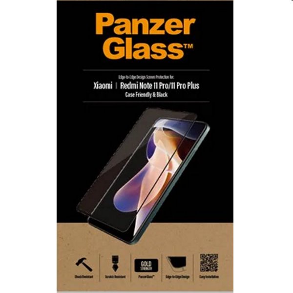 Ochranné temperované sklo PanzerGlass Case Friendly pro Xiaomi Redmi Note 11 Pro/11 Pro Plus, black