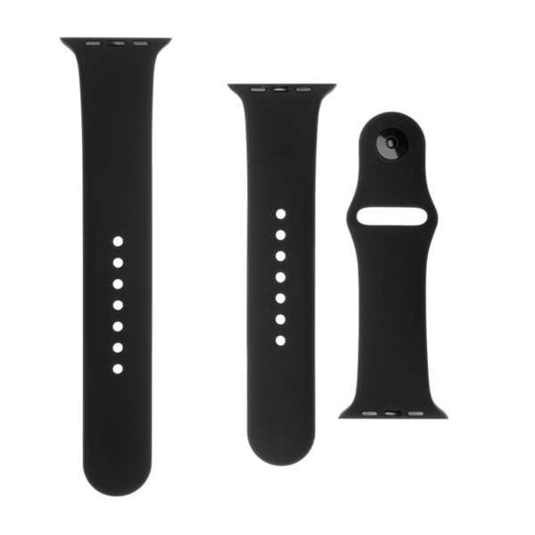 FIXED Set silikonových řemínků pro Apple Watch 38/40/41 mm, černý FIXED Set silikonových řemínků pro Apple Watch 38/40/41 mm, černý