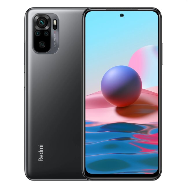 Xiaomi Redmi Note 10, 4/128GB, gray, Třída C - použité, záruka 12 měsíců