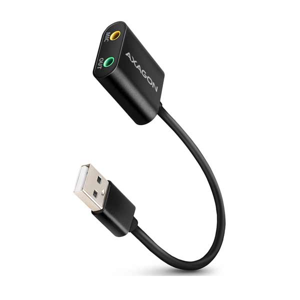 AXAGON ADA-12 USB2.0 - Stereo Audio Mini Adapter, 15cm cable AXAGON ADA-12 USB2.0 - Stereo Audio Mini Adapter, 15cm cable