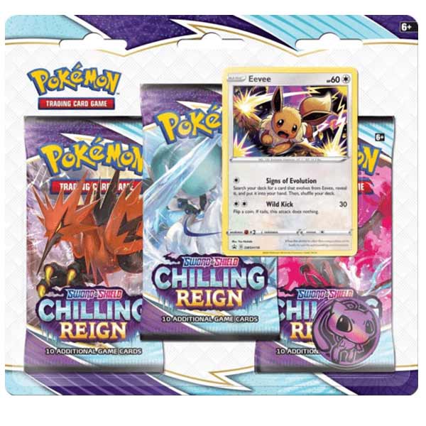 Kartová hra Pokémon TCG Sword & Shield 6 Chilling Reign 3 pack Blister Eevee (Pokémon) Kartová hra Pokémon TCG Sword & Shield 6 Chilling Reign 3 pack Blister Eevee (Pokémon)
