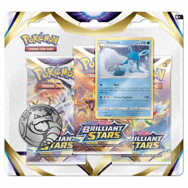 Kartová hra Pokémon TCG Sword & Shield 9 Brilliant Stars 3 pack Blister Glaceon (Pokémon) Kartová hra Pokémon TCG Sword & Shield 9 Brilliant Stars 3 pack Blister Glaceon (Pokémon)