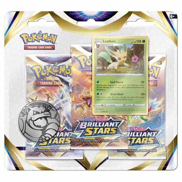 Kartová hra Pokémon TCG Sword & Shield 9 Brilliant Stars 3 pack Blister Leafeon (Pokémon) Kartová hra Pokémon TCG Sword & Shield 9 Brilliant Stars 3 pack Blister Leafeon (Pokémon)