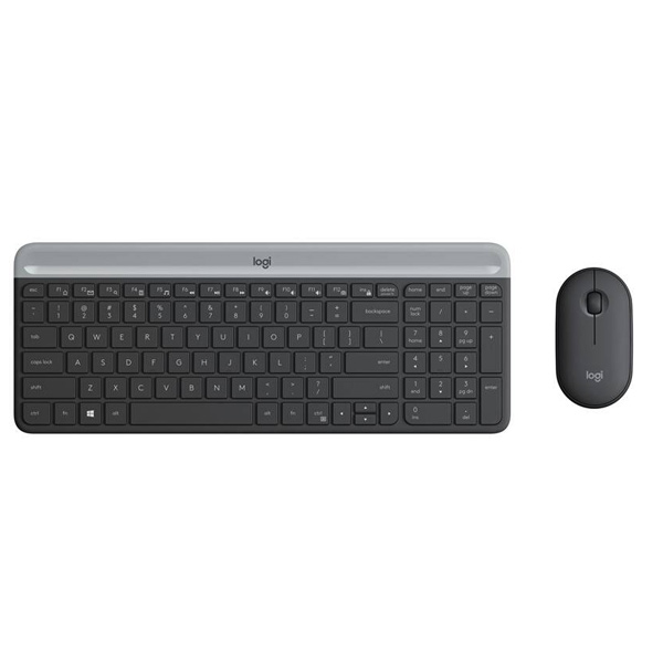 Logitech Slim Wireless Combo MK470 - CZ/SK, Graphite