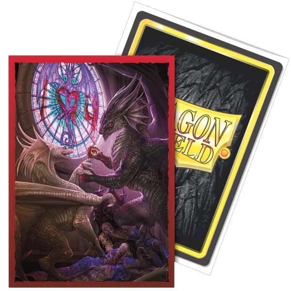 Ochranné obaly na karty Dragon Shield Brushed Valentine Dragons Art (100 ks)