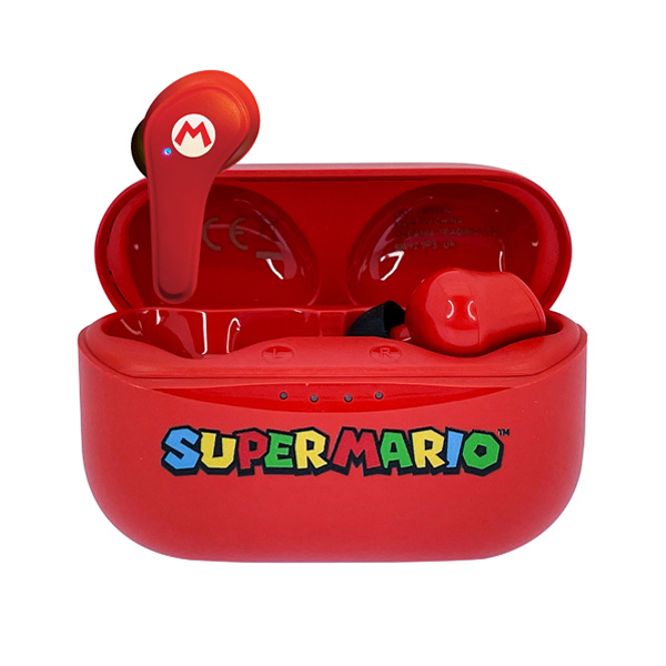 Dětské bezdrátové sluchátka OTL Technologies Super Mario, červené