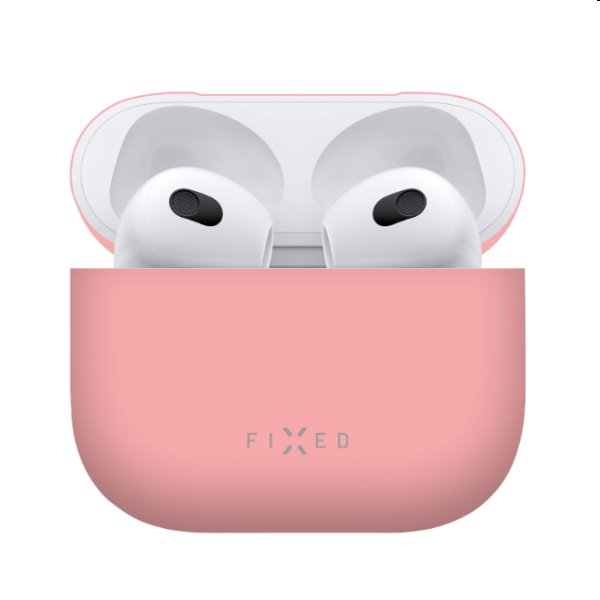 FIXED Silky Silikonové pouzdro pro Apple AirPods 3, ružové