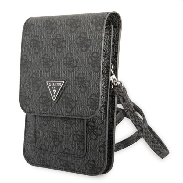 Guess PU 4G Triangle Logo Phone Bag, black