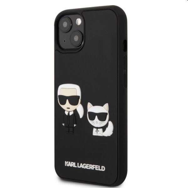 Pouzdro Karl Lagerfeld and Choupette 3D pro Apple iPhone 13 mini, černé