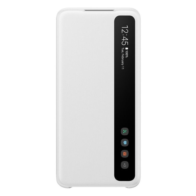 Samsung Clear View Cover S20, white - OPENBOX (Rozbalené zboží s plnou zárukou)