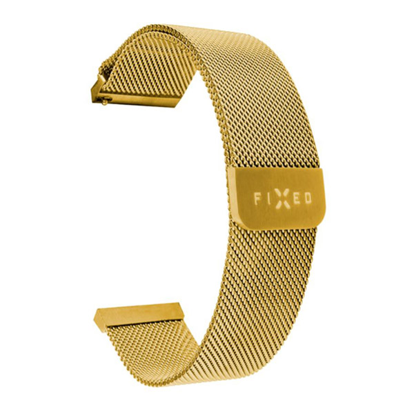 FIXED Mesh Nerezový řemínek pro SmartWatch 20 mm, zlatý FIXED Mesh Nerezový řemínek pro SmartWatch 20 mm, zlatý