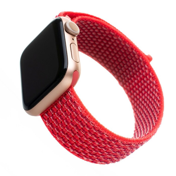 FIXED Nylon řemínek pro Apple Watch 38/40/41 mm, růžový