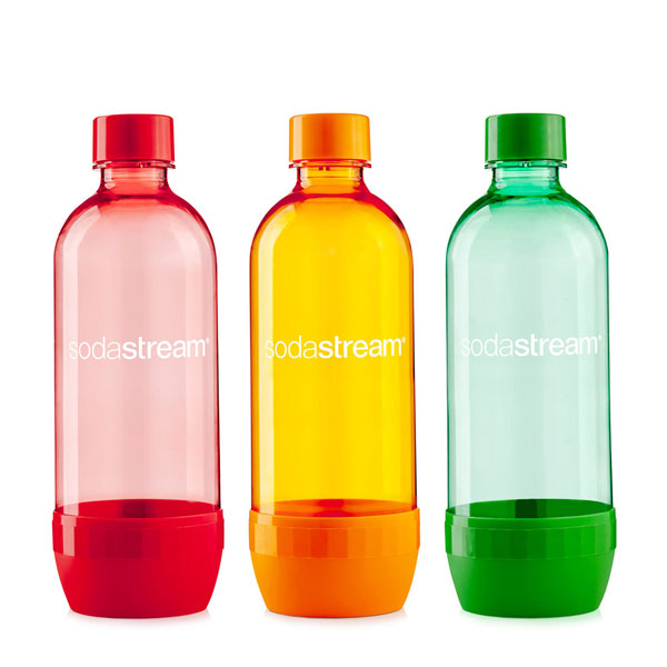 SODASTREAM 3PACK ČERVENÁ/ORANŽOVÁ/ZELENÁ NÁHRADNÍ FĽAŠA (1L/3KS)