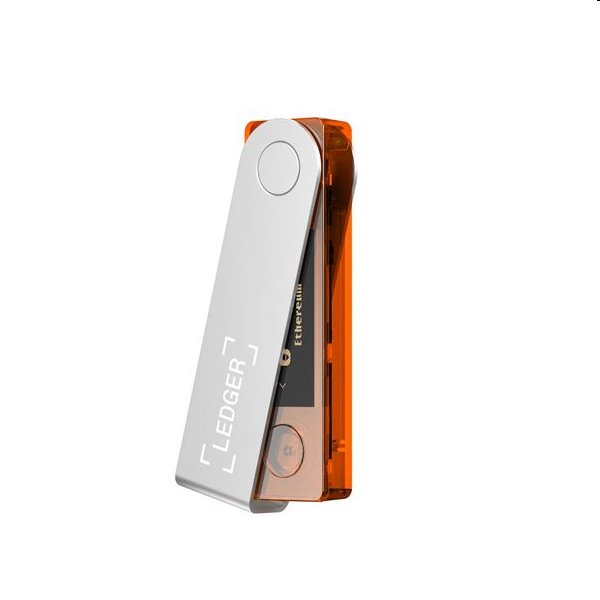 Ledger Nano X hardverová peněženka na kryptoměny, oranžová