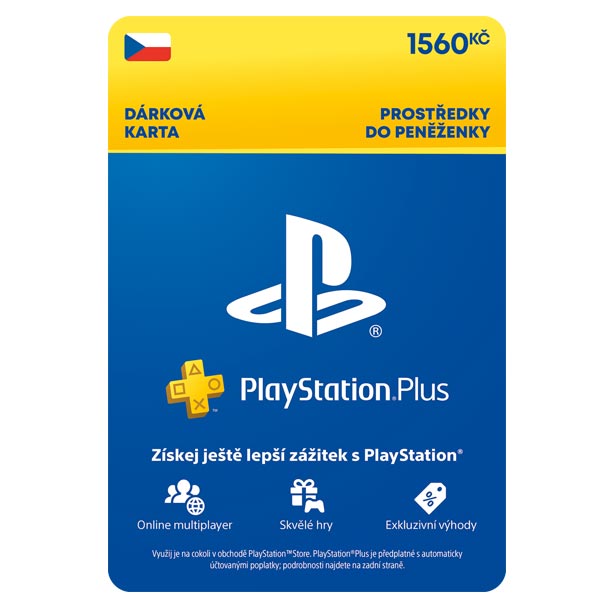 PlayStation Plus Essential Gift Card 1560 Kč (12M členství)