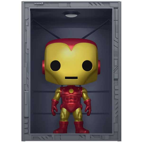 POP! Deluxe: Iron Man Hall of Armor Iron Man Model 4 (Marvel) Previews Edition (Metallic)